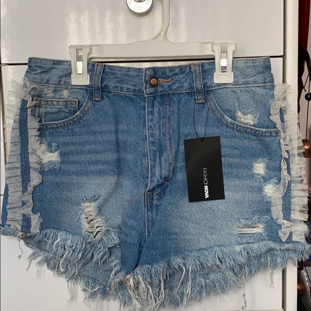 Fashion Nova “All Ruffled Up” Shorts